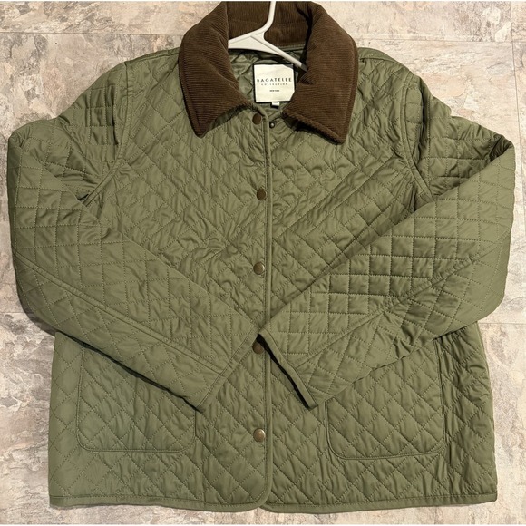 bagatelle Jackets & Blazers - Bagatelle Womens Quilted Lightweight Barn Coat Jacket Snap Front Cord Collar